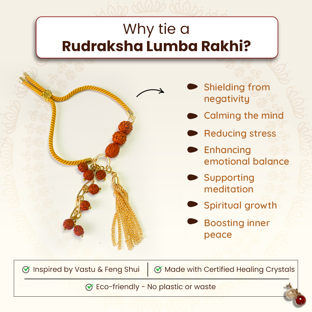 Designer Rudraksha Bracelet Lumba for Spiritual Growth & Blessings