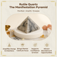 Natural Rutile Quartz Pyramid for Energy Amplification, Clarity, Manifestation, Meditation, and Home Decor