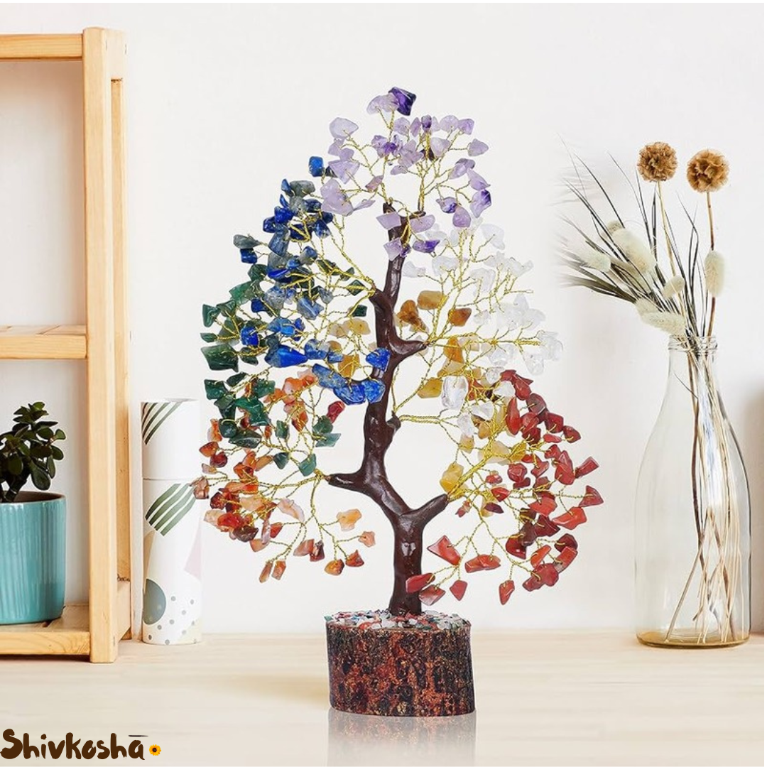 Seven Chakra Crystal Tree For Balance, Healing & Positivity