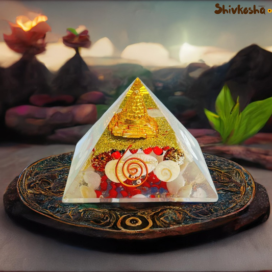Shree Yantra Orgone Pyramid For Prosperity, Positivity & Personal growth