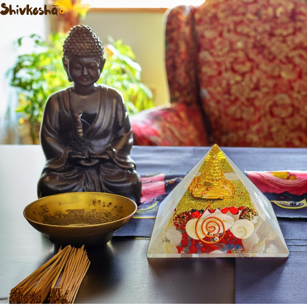 Shree Yantra Orgone Pyramid For Prosperity, Positivity & Personal growth