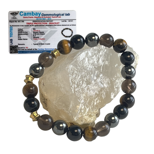 Triple Protection Gemstone Bracelet