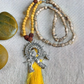Tulsi & Yellow Lava Japa Mala For Devotion, Resilience & Spiritual Growth