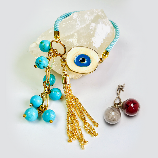 Designer Turquoise Evil Eye Lumba for Protection & Healing