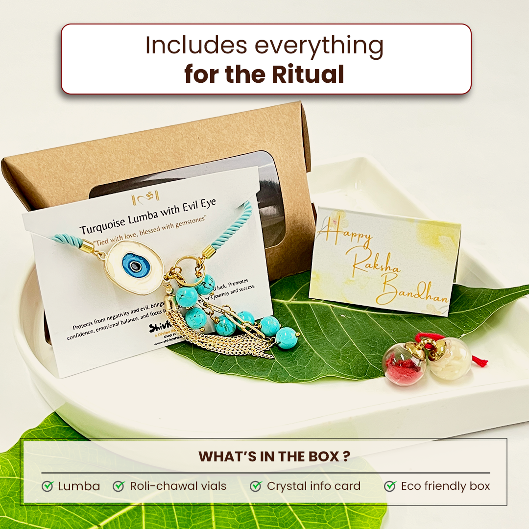 Designer Turquoise Evil Eye Lumba for Protection & Healing