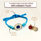 Turquoise Evil Eye Bracelet Rakhi for Protection & Healing