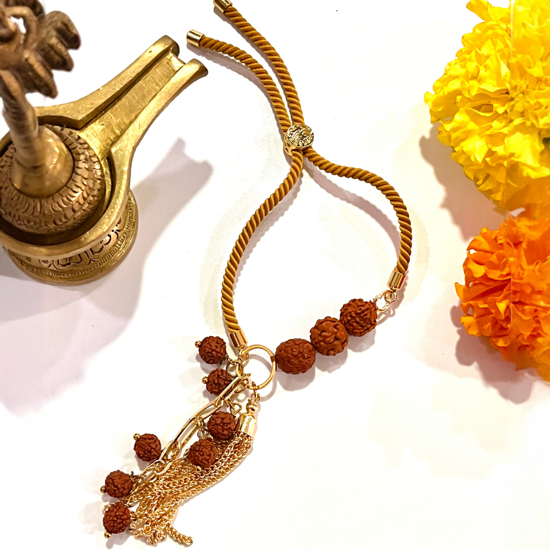 Designer Rudraksha Bracelet Lumba for Spiritual Growth & Blessings