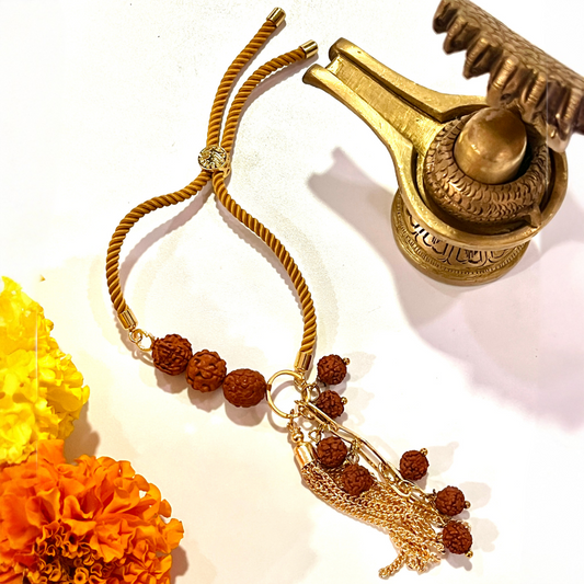 Designer Rudraksha Bracelet Lumba for Spiritual Growth & Blessings