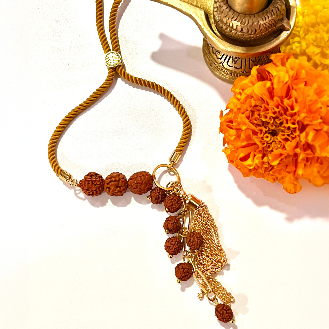 Designer Rudraksha Bracelet Lumba for Spiritual Growth & Blessings