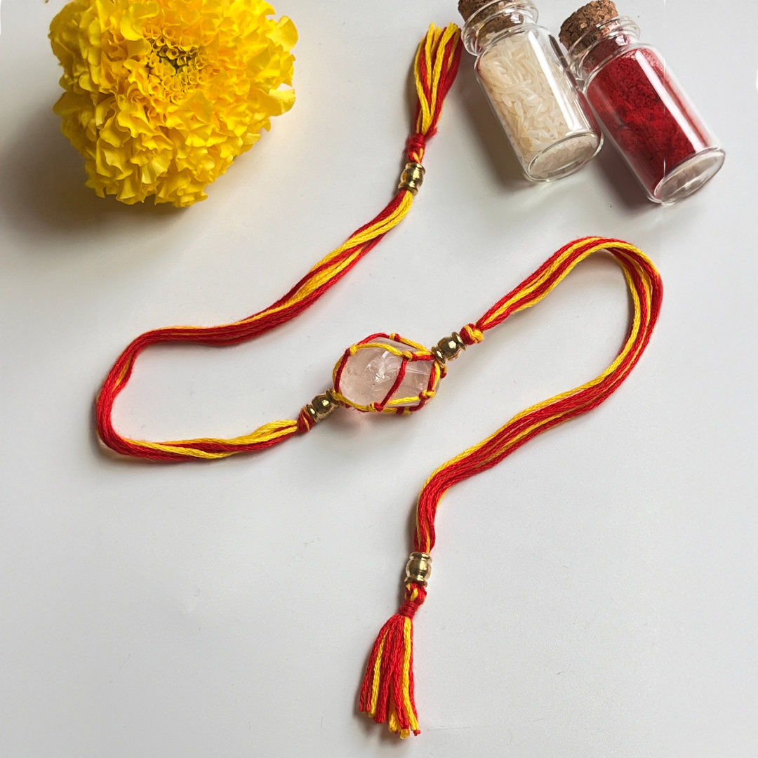 Clear Quartz Rakhi for Manifestation & Healing