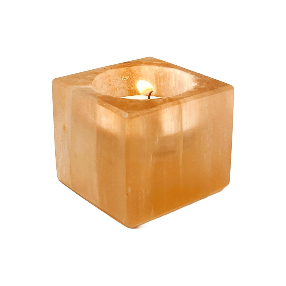 Natural Selenite Crystal Lamp For Positivity & Wellness