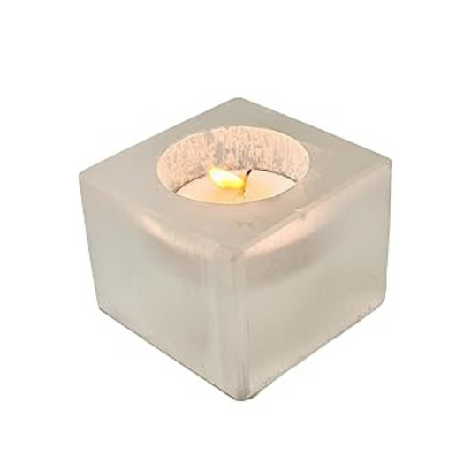 Natural Selenite Crystal Lamp For Positivity & Wellness
