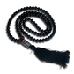 Black Tourmaline (108+1) Guru Bead Japa Mala For Protection, Grounding, Resilience