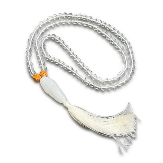 Clear Quartz Japa Mala For Clarity, Amplification & Purity