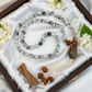 Rainbow Moonstone (54+1) Guru Bead Japa Mala For Intuition, Emotional Balance & Spiritual Growth