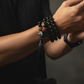 Black Tourmaline (54+1) Guru Bead Japa Mala For Protection, Grounding, Resilience