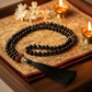 Black Hakik (108+1) Guru bead Japa Mala For Grounding, Protection & Focus