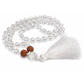 Clear Quartz (54+1) Guru Bead Japa Mala For Clarity, Amplification & Purity