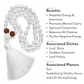 Clear Quartz (54+1) Guru Bead Japa Mala For Clarity, Amplification & Purity