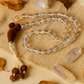 Aura Quartz (54+1) Guru Bead Japa Mala For Energy Alignment, Positivity & Spiritual Awakening