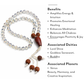 Aura Quartz (54+1) Guru Bead Japa Mala For Energy Alignment, Positivity & Spiritual Awakening