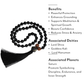 Black Tourmaline (54+1) Guru Bead Japa Mala For Protection, Grounding, Resilience