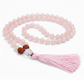 Rose Quartz (54+1) Guru bead Japa Mala For Love, Healing & Harmony