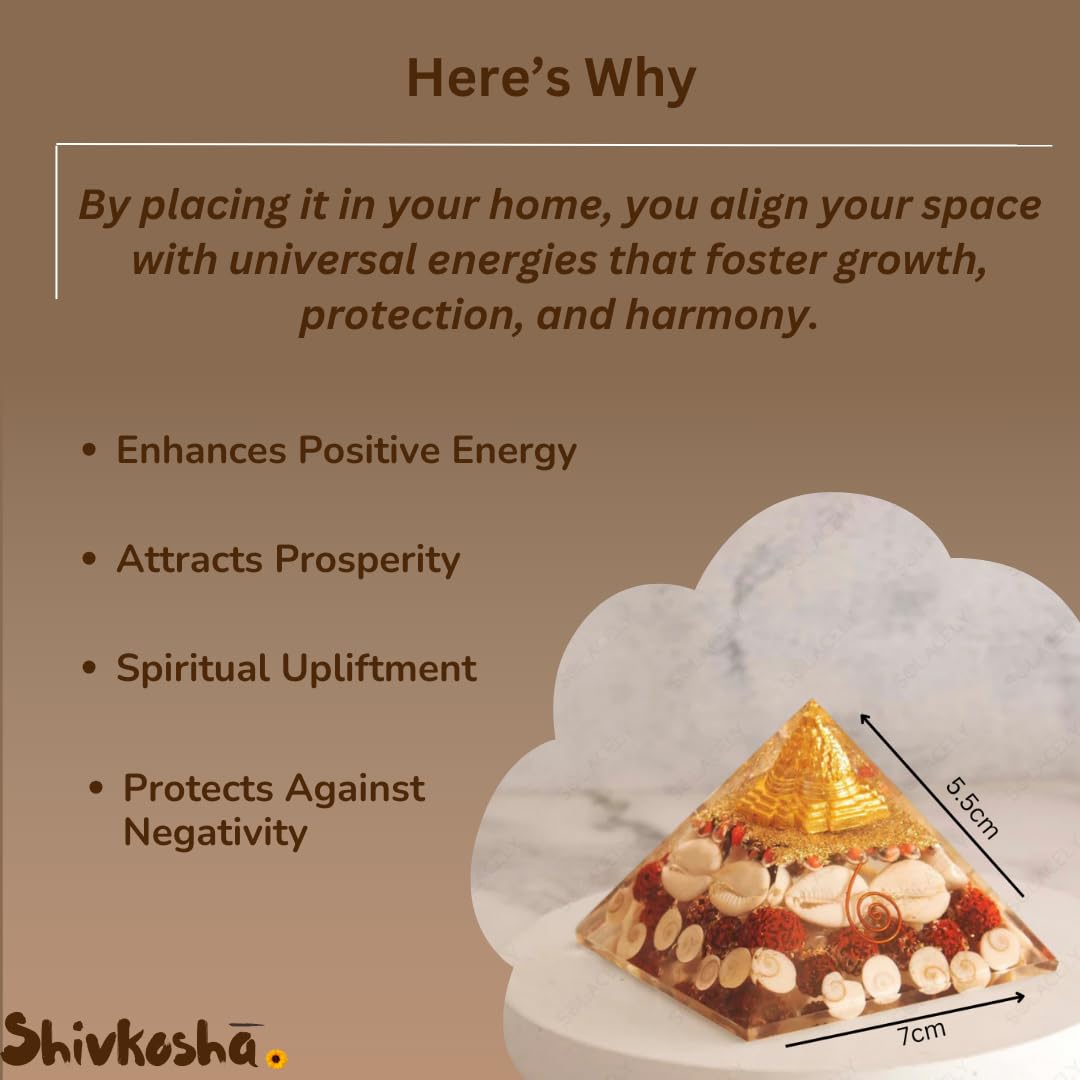 Shree Yantra Orgone Pyramid For Prosperity, Positivity & Personal growth