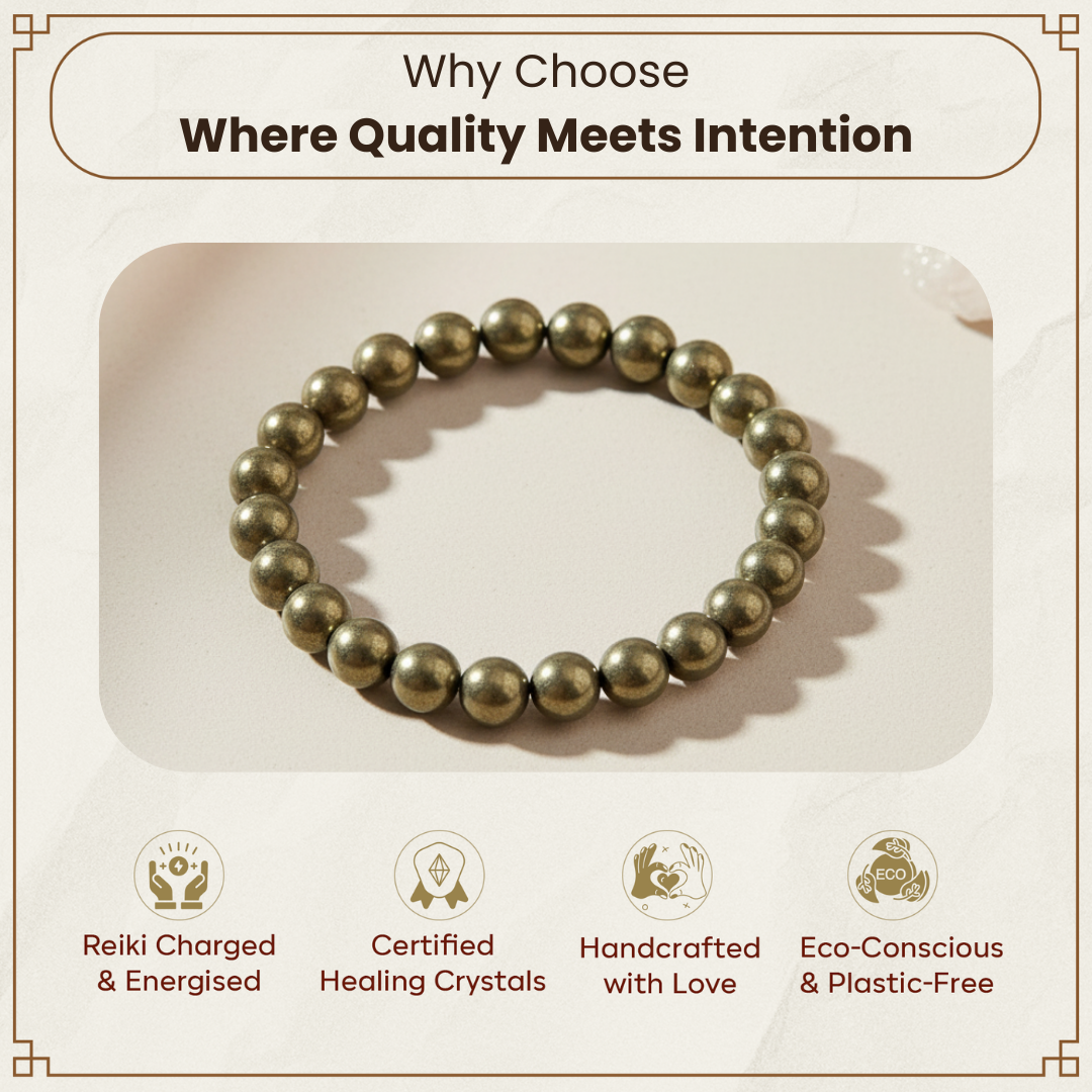 Pyrite Bracelet – Natural Wealth, Success & Protection Crystal