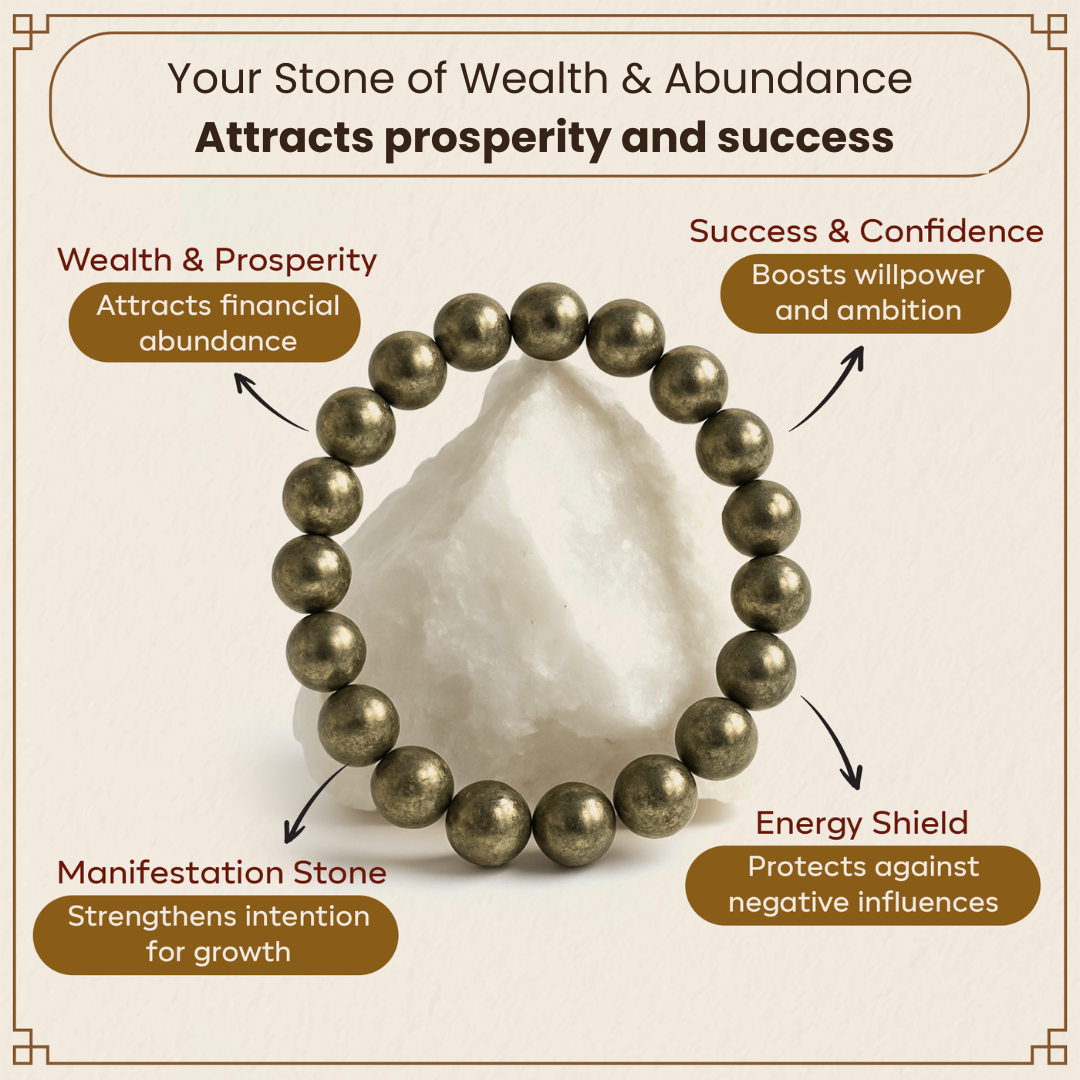 Pyrite Bracelet – Natural Wealth, Success & Protection Crystal
