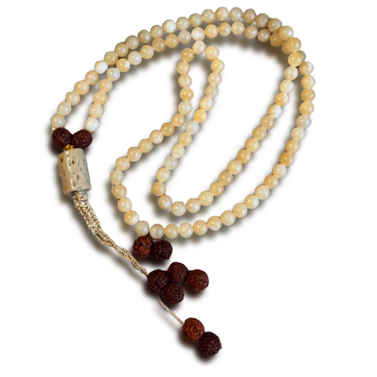 Yellow Calcite Japa Mala For Positivity,Confidence & Clarity